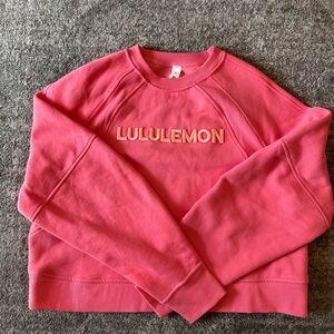 Lululemon Scuba Oversized Pullover Wordmark Sweatshirt Sz M/L